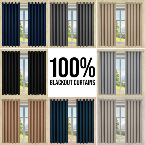 Short blackout curtains eyelet - blackout,