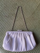 ACCESSORIZE Women's cream clutch bag with chain strap party wedding occassion