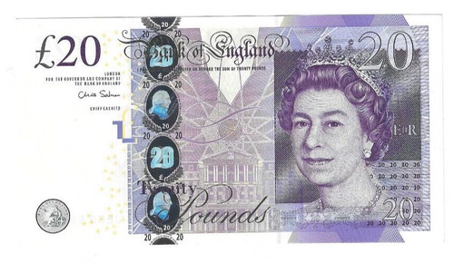 Great britain twenty - £20, /