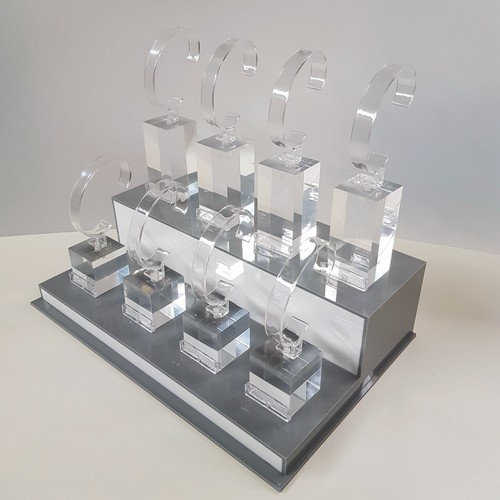 Stepped acrylic watch display - stepped,
