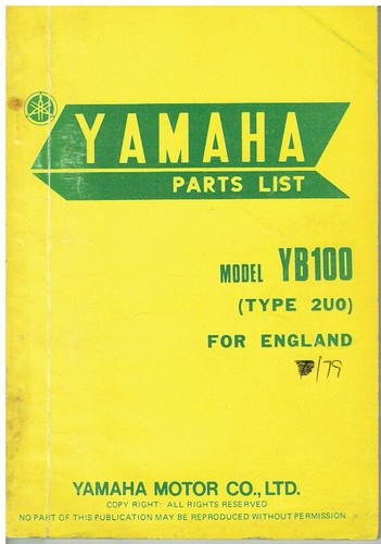 Yamaha yb100 uk - (type, 2uo)