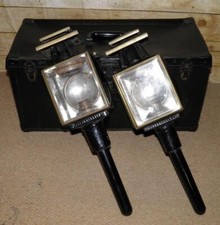 Victorian Horse Driving Candle Coach Carriage Lamps Atkinson & Philipson In Case