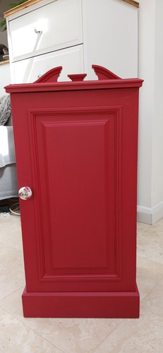 Deep red painted - deep, bedside