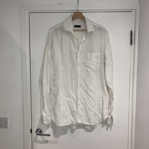 Corneliani mens linen button - corneliani,