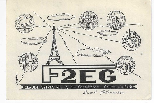 Qsl 1962 france - qsl,