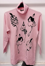 Vintage '80s ESCADA by Margaretha Ley Pink Turtleneck Jumper 100% Wool EU 36 VGC