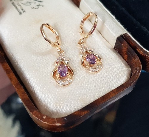 9ct gold amethyst - gold,