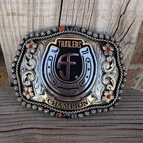 Cowboy trophy rodeo style belt - cowboy,