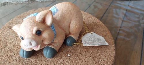 Vintage resin pig - vintage,