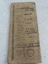 BSA A7.. 1949 Vintage Motorcycle Log Book RF60  .. Memorabilia