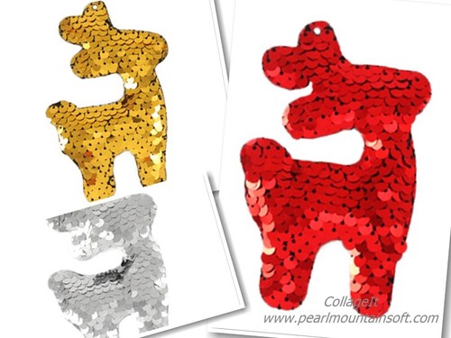 Large sequin reindeer - sequin,