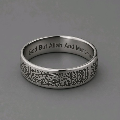 Islamic shahada ring stainless - islamic,