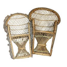 Vntg Mini Wicker Rattan
