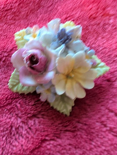 Vintage bone china flower - bone,