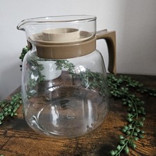 Vintage JAJ Pyrex Glass Coffee/Tea Pot Retro 60s/70s Made in England