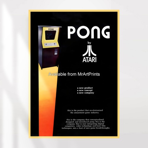 Pong poster vintage - pong, arcade