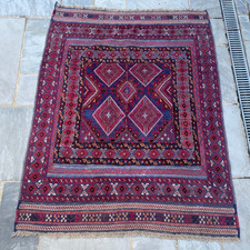 Antique Woven Rug Carpet Mat