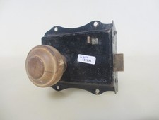 Antique Iron Bathroom Door Rim Lock Wooden Knobs Handles Vintage Old Deco Wood