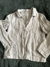 Seasalt 'Coastal Paddle' Natural Linen Jacket Size uk 8 - vgc