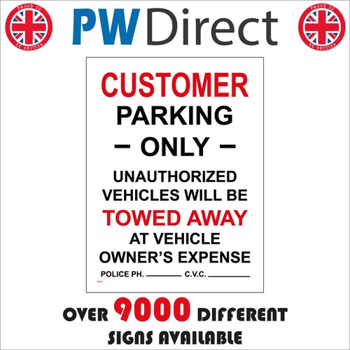 Sign customer parking - sign,