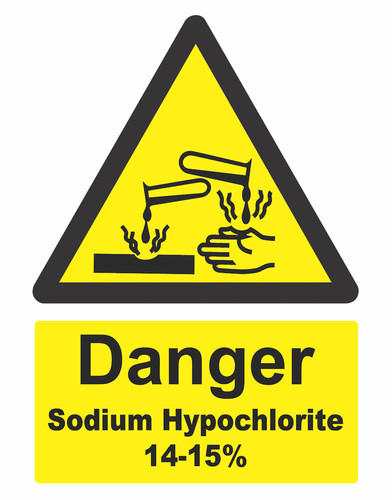 Danger sodium hypochlorite - danger,