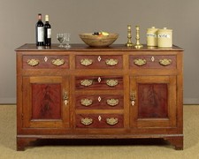 Antique Painted Pine Kitchen Dresser Base c.1840