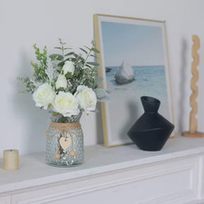 Faux Flowers with Vase 14.5