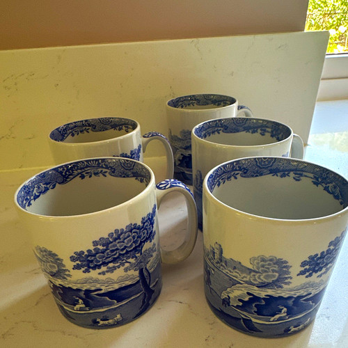 Spode italian blue white - italian,