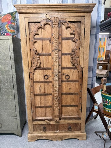 Hardwood indian cupboard - hardwood,