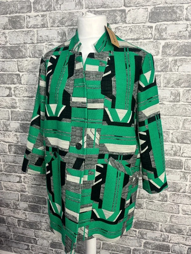 Jaeger green blk size coat - size,