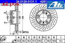 X2 PCS FRONT BRAKE DISC SET