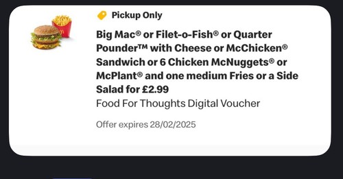 99 mcdonalds medium - 2x,