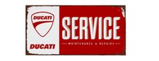 DUCATI SERVICE Retro Metal Sign KITCHEN SHED GARAGE