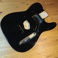 Used 2020s Tele Telecaster Style Guitar Body Poplar Poly Black 25.5" Scale #12