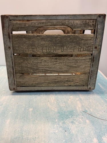 Vintage wooden metal - wooden/metal, milk