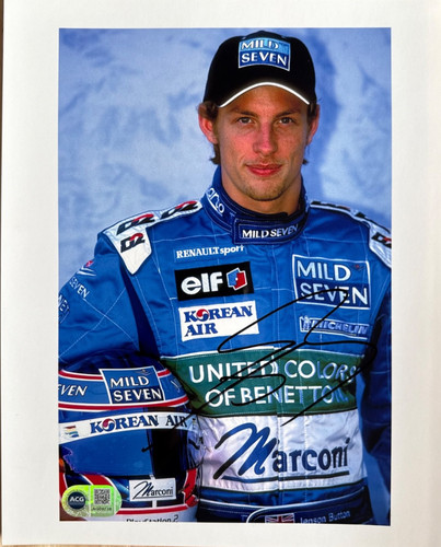 Jenson button signed 10x8 - signed,