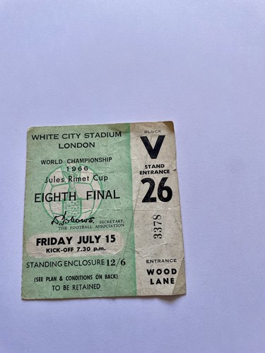 1966 world cup ticket - world,