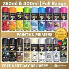 Colour It Aerosol Spray Paint Gloss Matt Metallic Wood Metal Plastic 200ml-400ml