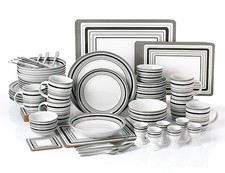 80pc Brompton Dinner Set - Grey
