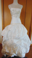 CALLISTA WHITE BRIDAL DRESS WEDDING GOWN SEQUIN GOLD SILVER BALLROOM~10 or small