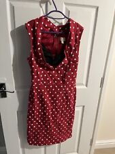 Red, White And Black Polka Dot Wiggle Dress