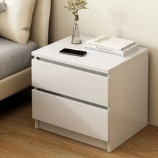 White bedside table drawers - bedside, 2