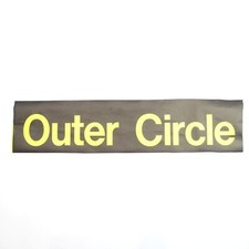 Outer Circle bus blind destination vintage printed original Manchester 