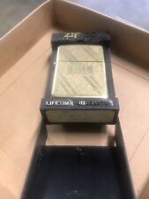 Nice Used 1990 Zippo Lighter Model 34 REG GOLD PLATED SWIRL Inscribed BILL Boxed