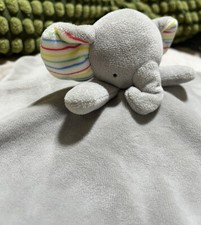 TU Sainsburys Grey Elephant Plush Knotted Comforter Blankie Blanket Soft Toy