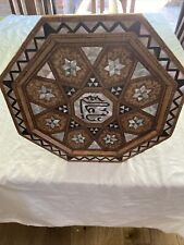 SYRIAN MOTHER OF PEARL, INLAID MARQUETRY SIDE TABLE/needle Work , SEWING BOX