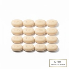 Lux Velvet Touch Jasmine & Almond Oil Soap 12 Pack – Moisture Rich Bath Bars