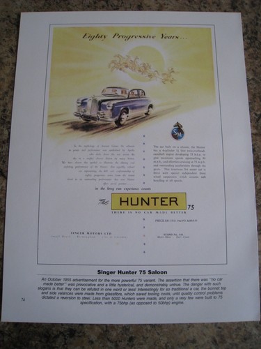 Singer hunter saloon car - singer,