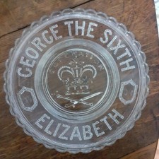 George 6th Coronation Glass Dish 1937