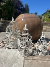 Cream Decorative Metal Birdcage Vintage Wedding Outdoor Indoor Hanging Decor
